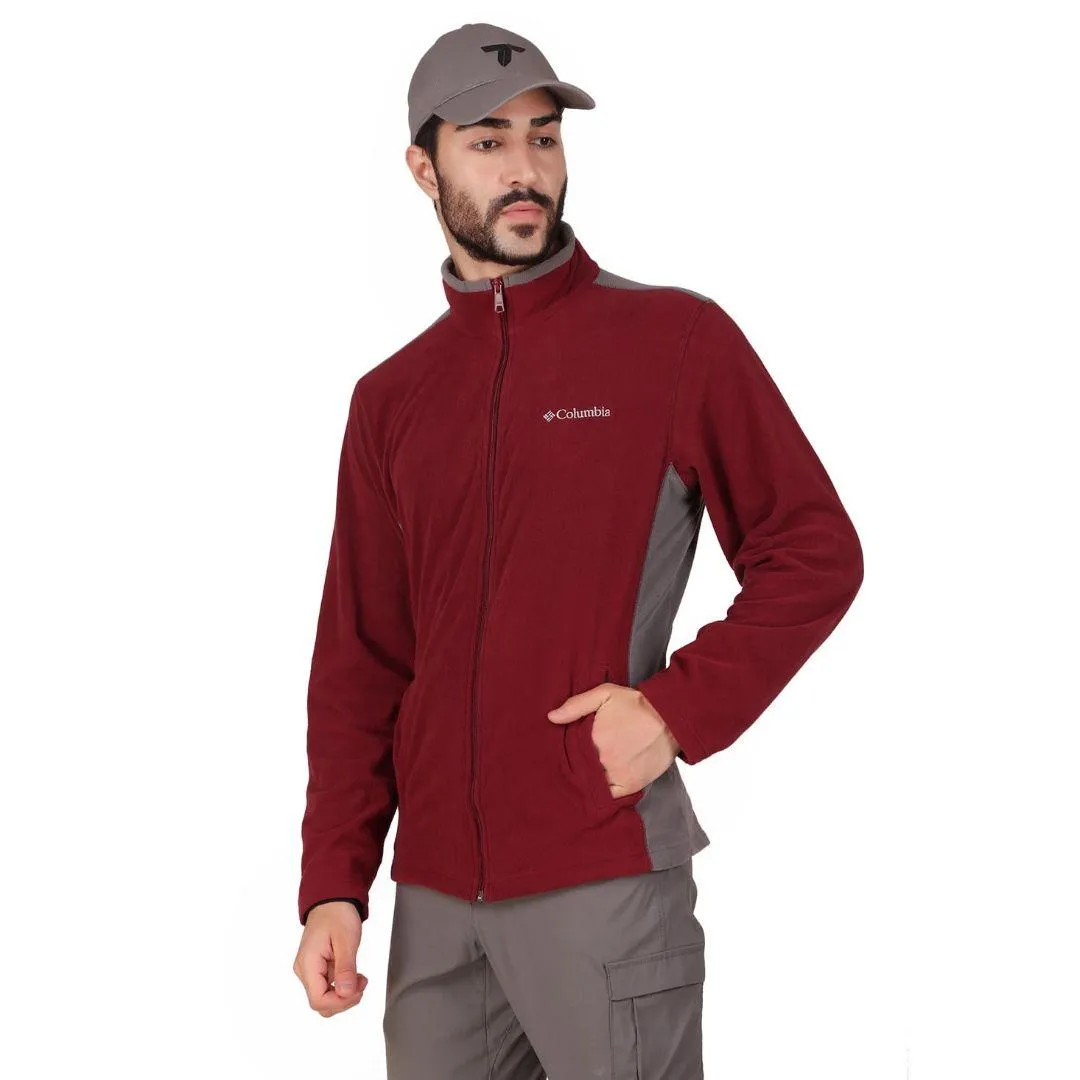 Columbia Men Red Sun Protection Klamath Range Fleece Jacket