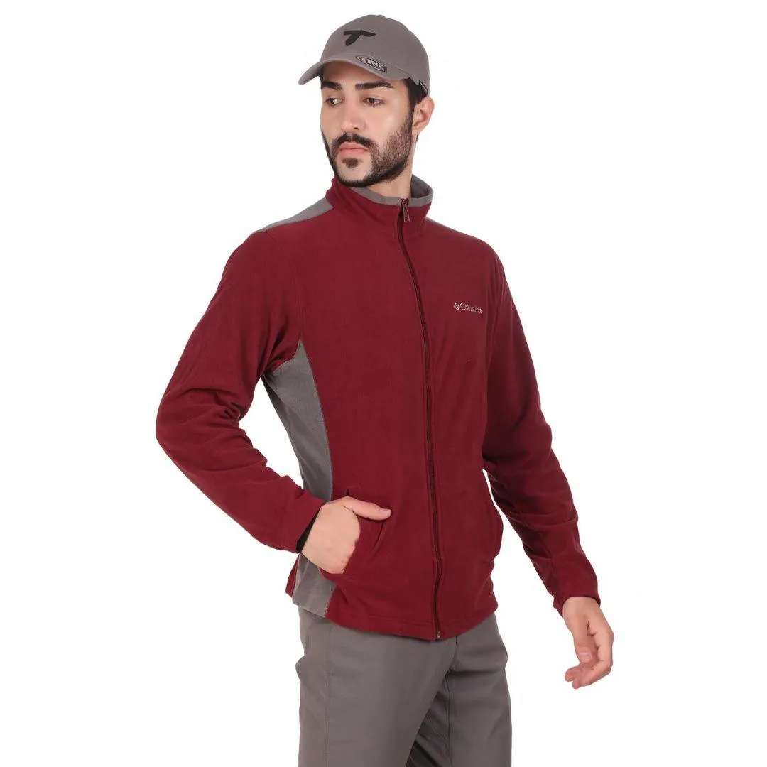 Columbia Men Red Sun Protection Klamath Range Fleece Jacket