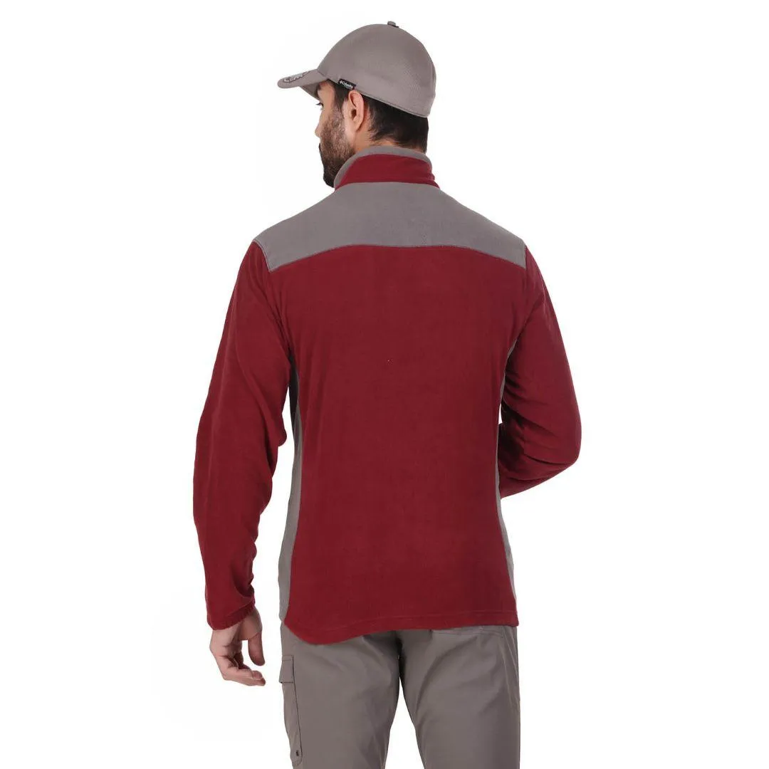 Columbia Men Red Sun Protection Klamath Range Fleece Jacket