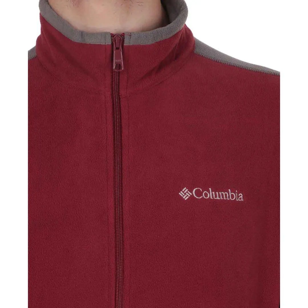 Columbia Men Red Sun Protection Klamath Range Fleece Jacket