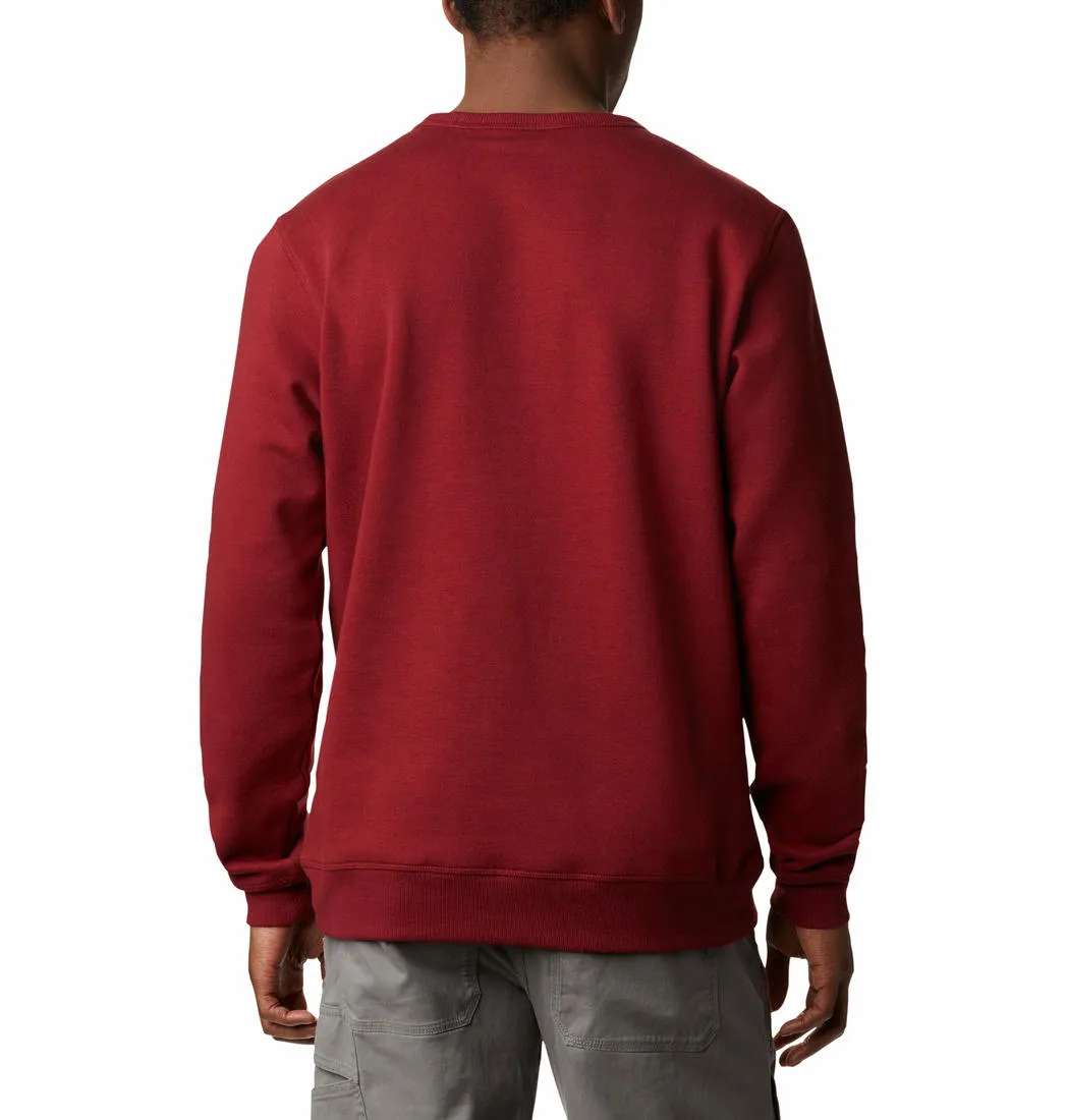 Columbia Men Red Sun Protection M Logo Crew Pullover