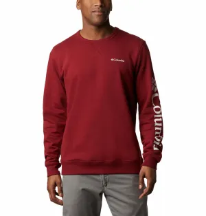 Columbia Men Red Sun Protection M Logo Crew Pullover