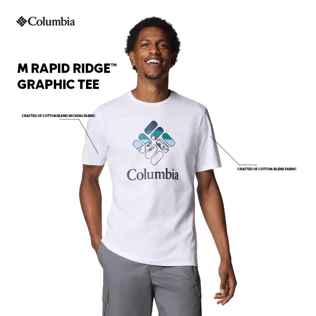 Columbia Men White M Rapid Ridge Graphic Tshirt