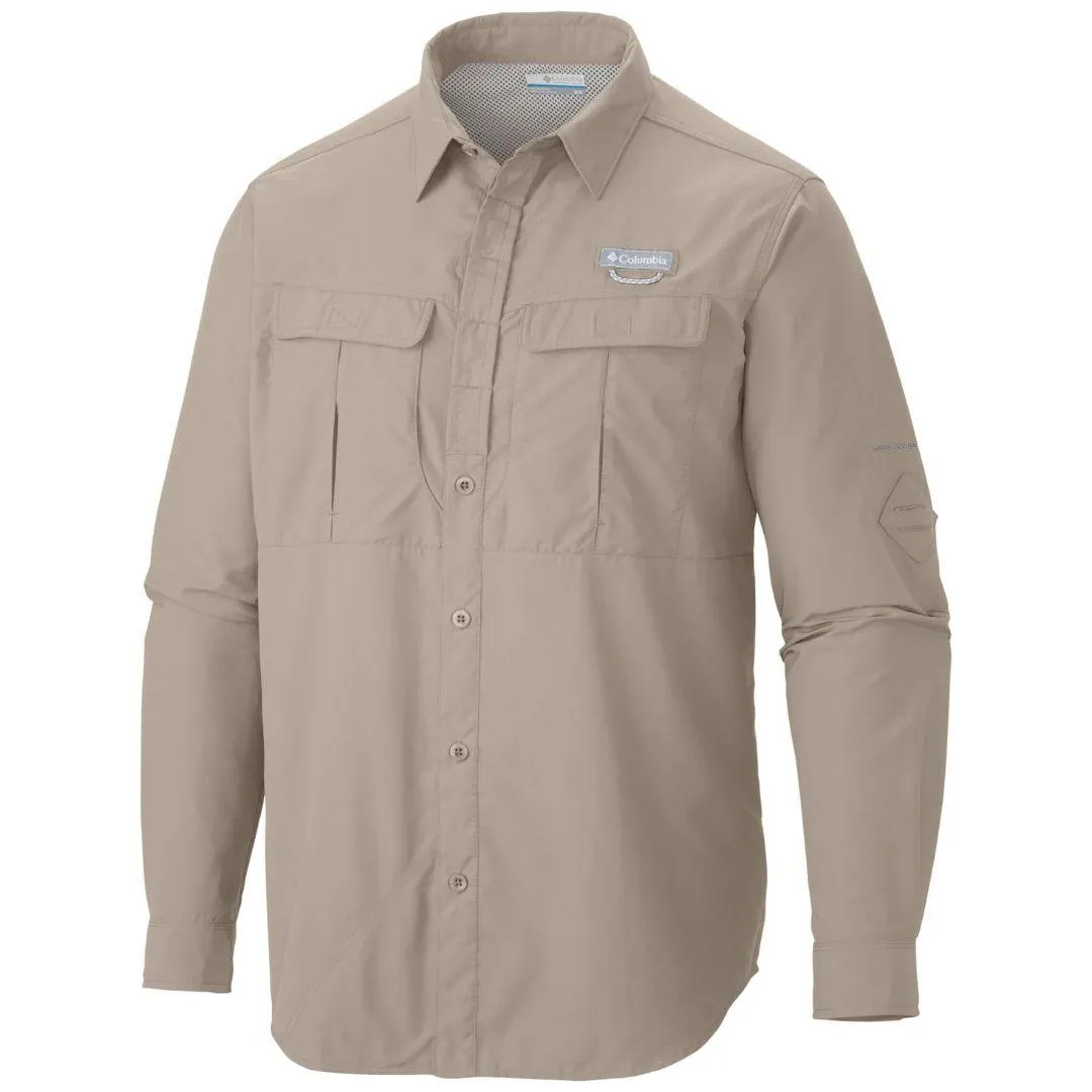 Columbia Men White Omni-Shield Cascades Explorer Long Sleeve Shirt