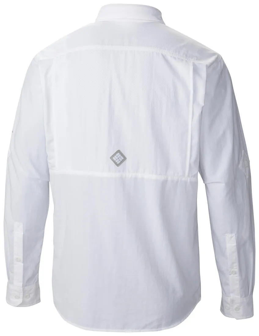 Columbia Men White Omni-Shield Cascades Explorer Long Sleeve Shirt