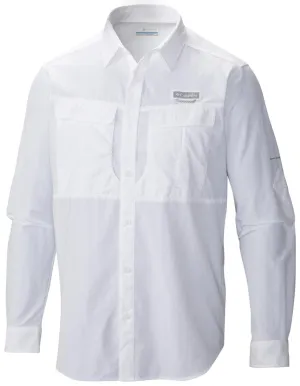 Columbia Men White Omni-Shield Cascades Explorer Long Sleeve Shirt