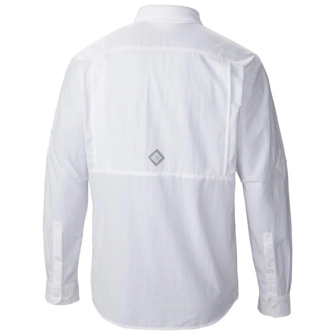 Columbia Men White Omni-Shield Cascades Explorer Long Sleeve Shirt