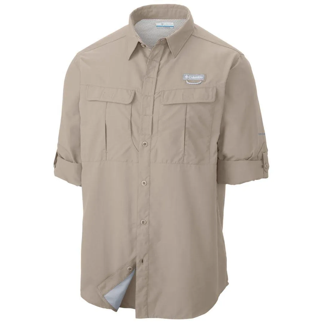Columbia Men White Omni-Shield Cascades Explorer Long Sleeve Shirt
