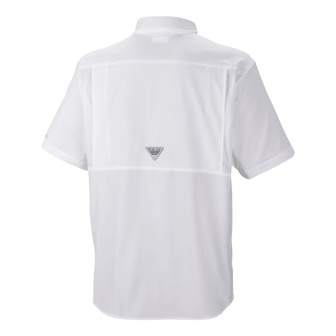 Columbia Men White Omni-Wick Low Drag Offshore Short Sleeve Shirt