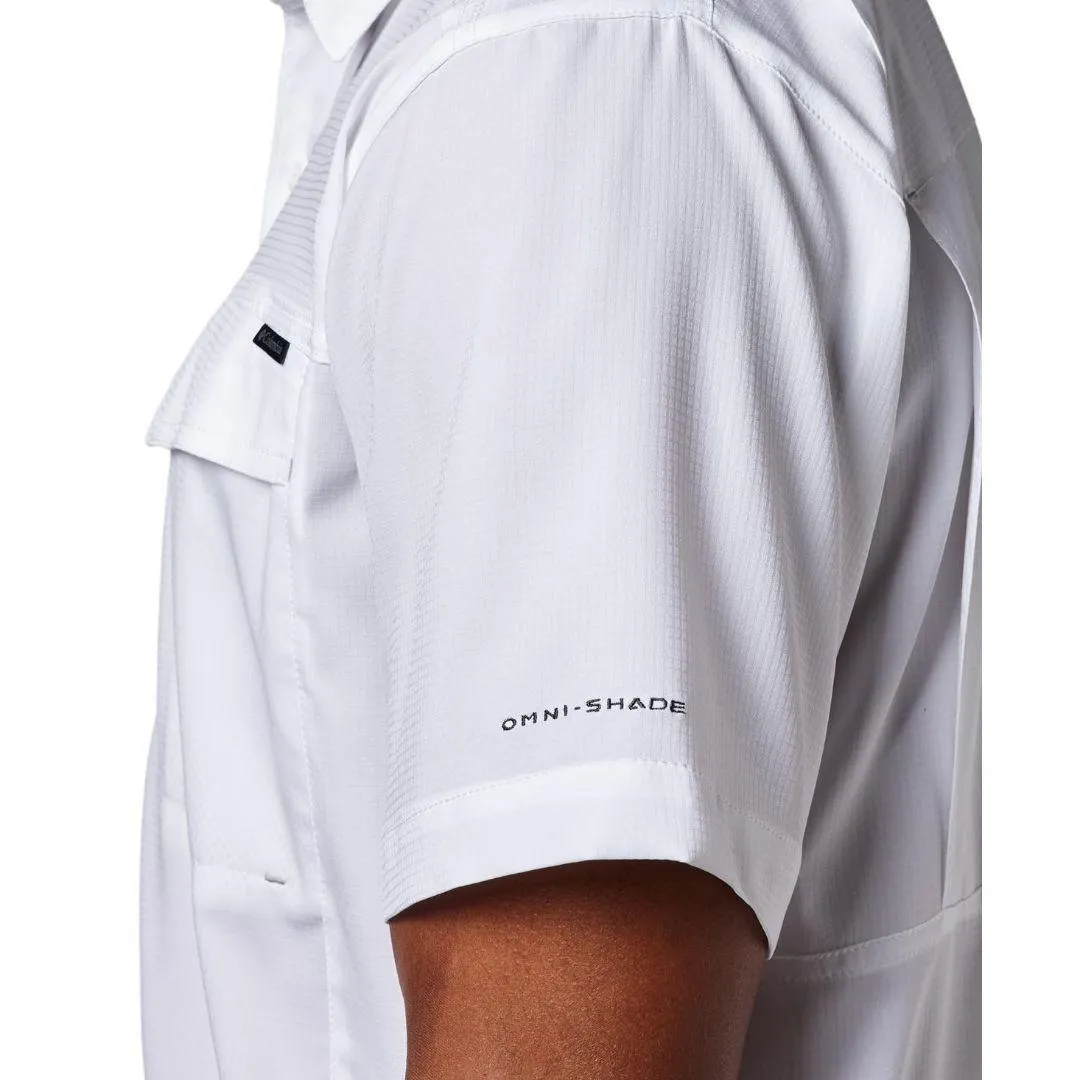 Columbia Men White Omni-Wick Silver Ridge Lite Short Sleeve Shirt