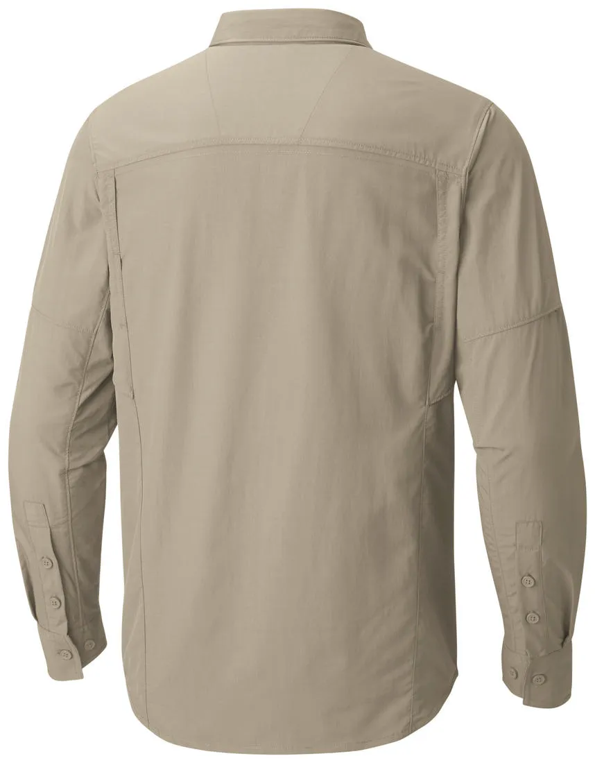 Columbia Men White Omni-Wick Silver Ridge Long Sleeve Shirt