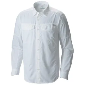 Columbia Men White Omni-Wick Silver Ridge Long Sleeve Shirt