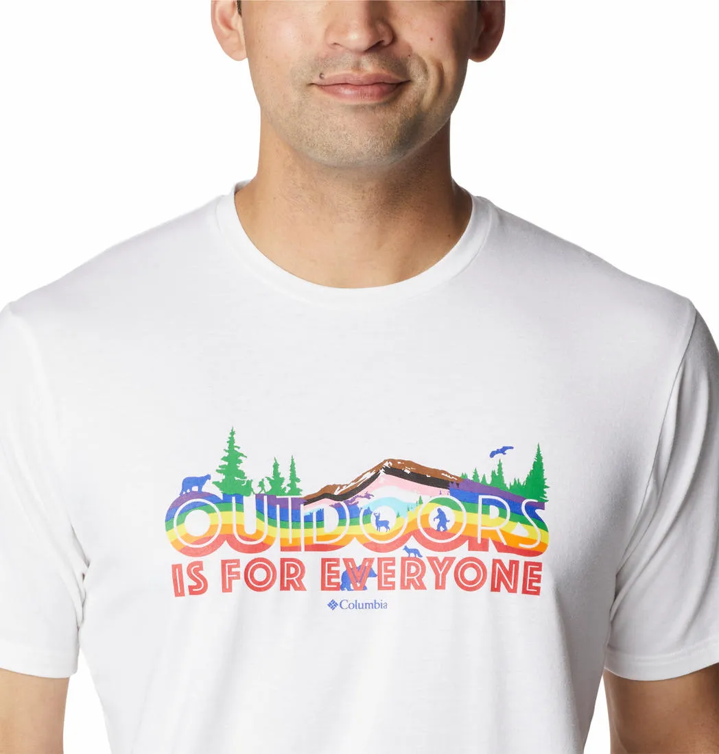 Columbia Men White Omni-Wick Sun Trek Graphic Tshirt