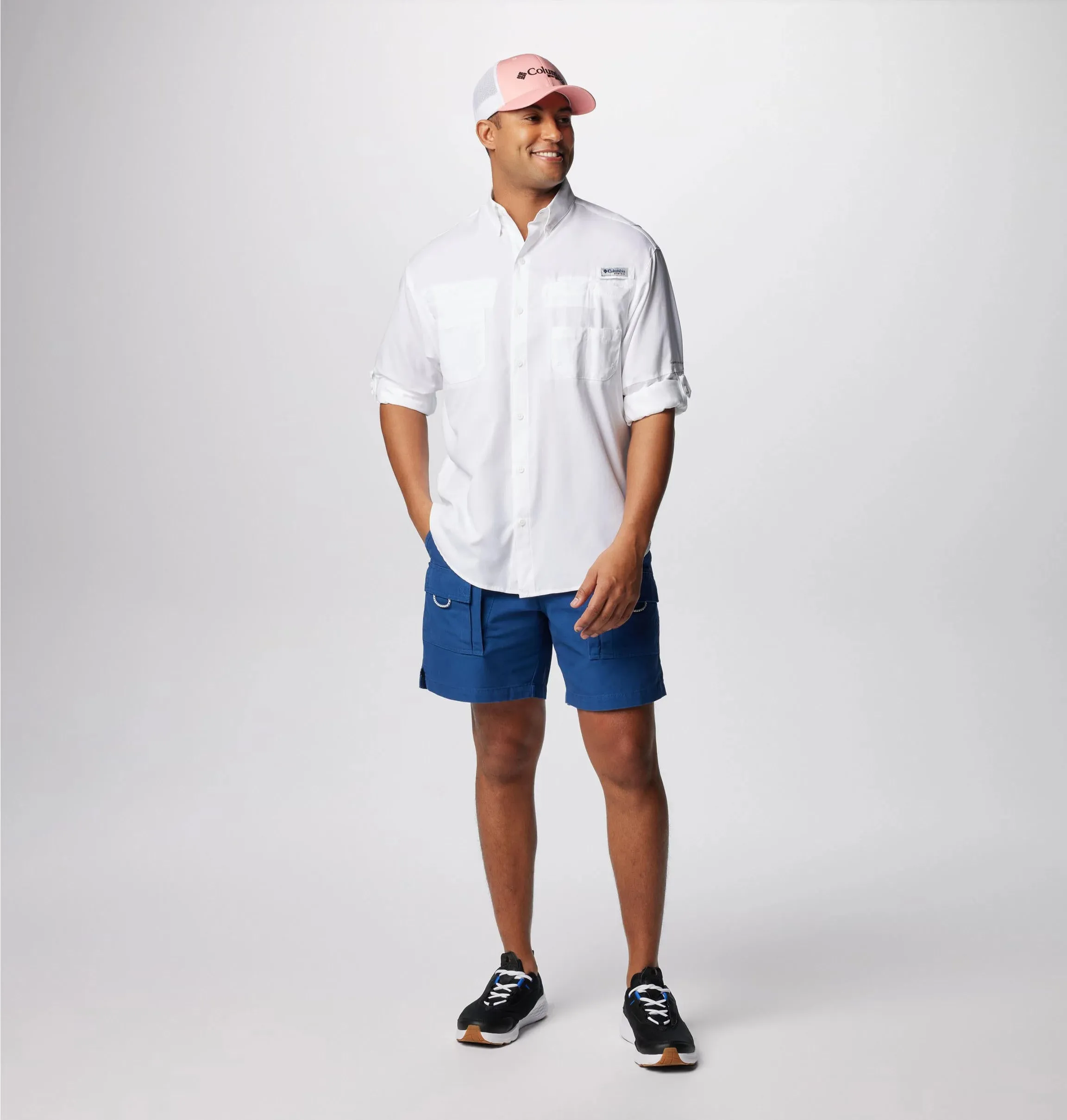 Columbia Men White Omni-Wick Tamiami II Long Sleeve Shirt