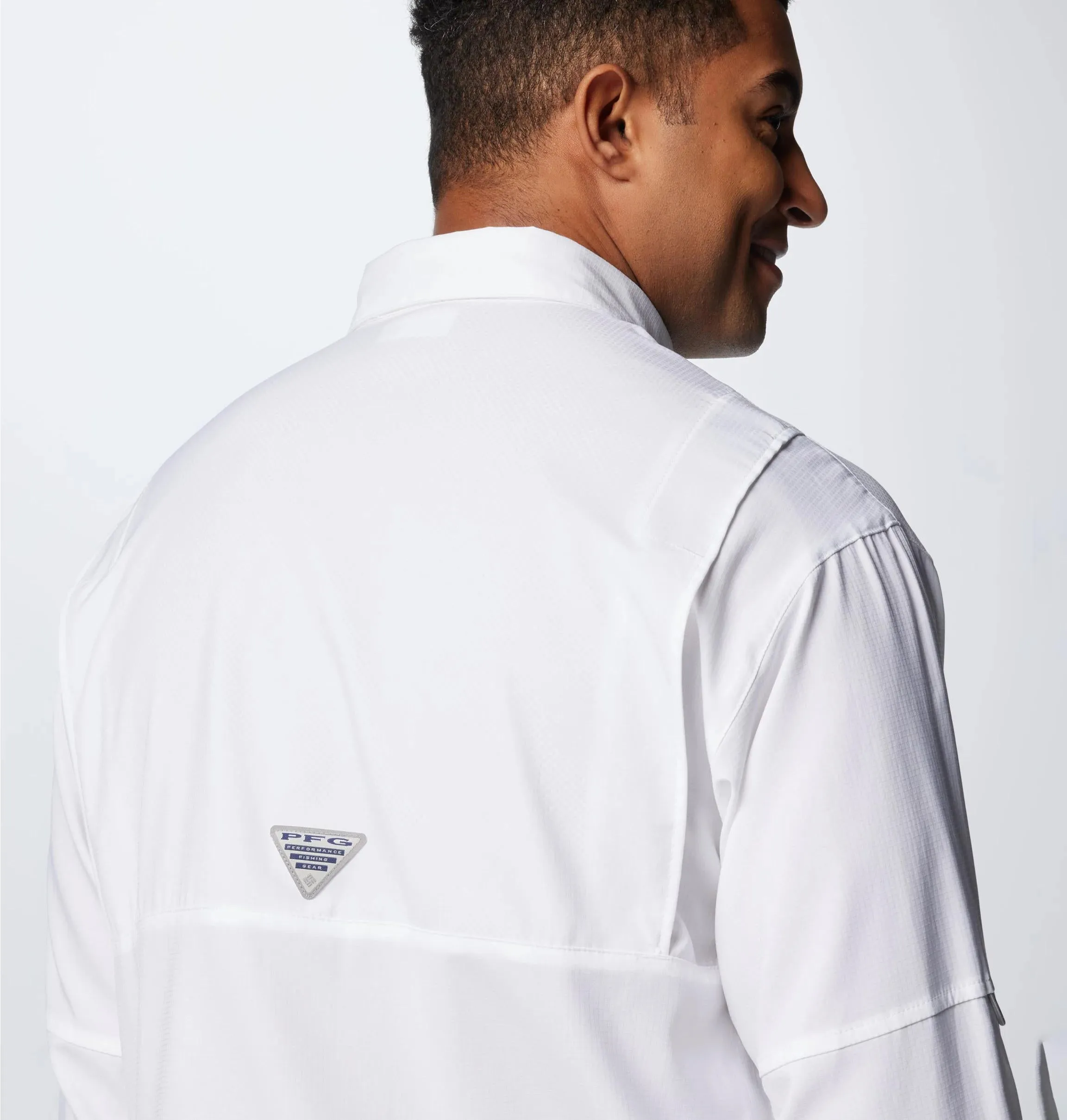 Columbia Men White Omni-Wick Tamiami II Long Sleeve Shirt