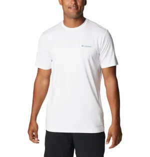 Columbia Men White Omni-Wick Tech Trail Graphic Tshirt