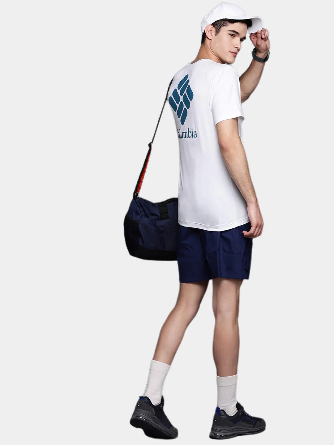 Columbia Men White Omni-Wick Tech Trail Graphic Tshirt