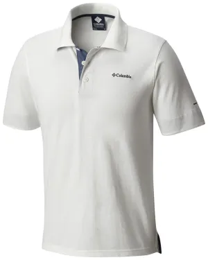 Columbia Men White Omni-Wick Vertical Relief Polo Tshirt