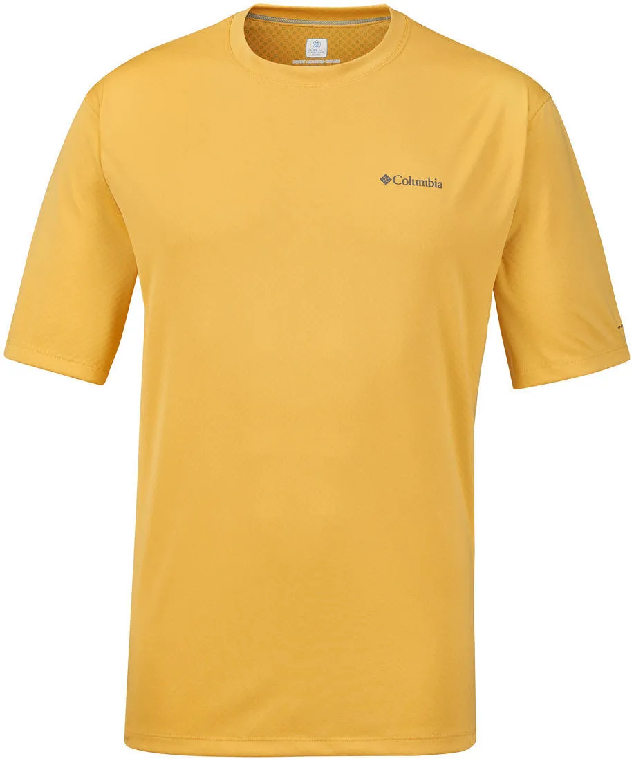 Columbia Men Yellow Omni-Freeze Zero Rules Tshirt