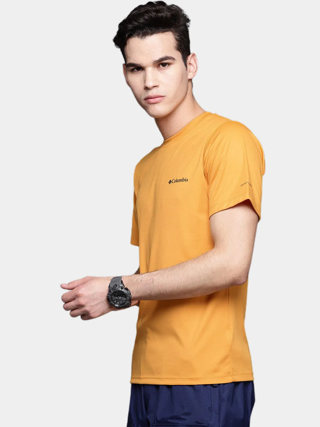 Columbia Men Yellow Omni-Freeze Zero Rules Tshirt