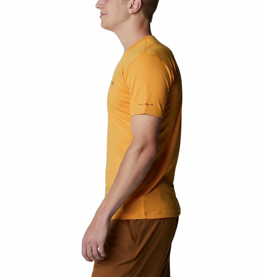Columbia Men Yellow Omni-Freeze Zero Rules Tshirt