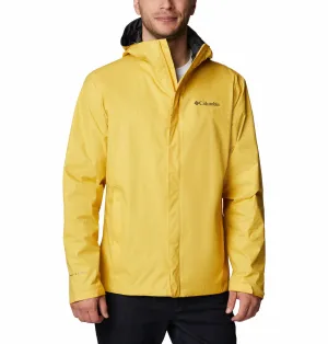 Columbia Men Yellow Omni-Tech Watertight II Waterproof Rain Jacket