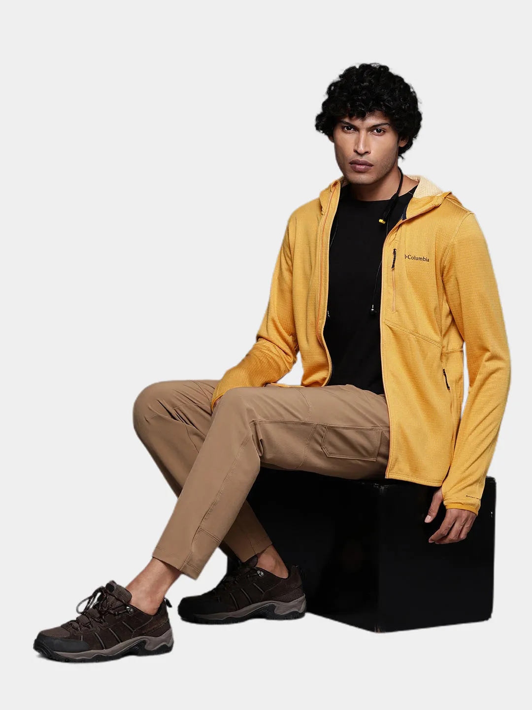 Columbia Men Yellow Omni-Wick Park View Hoodie