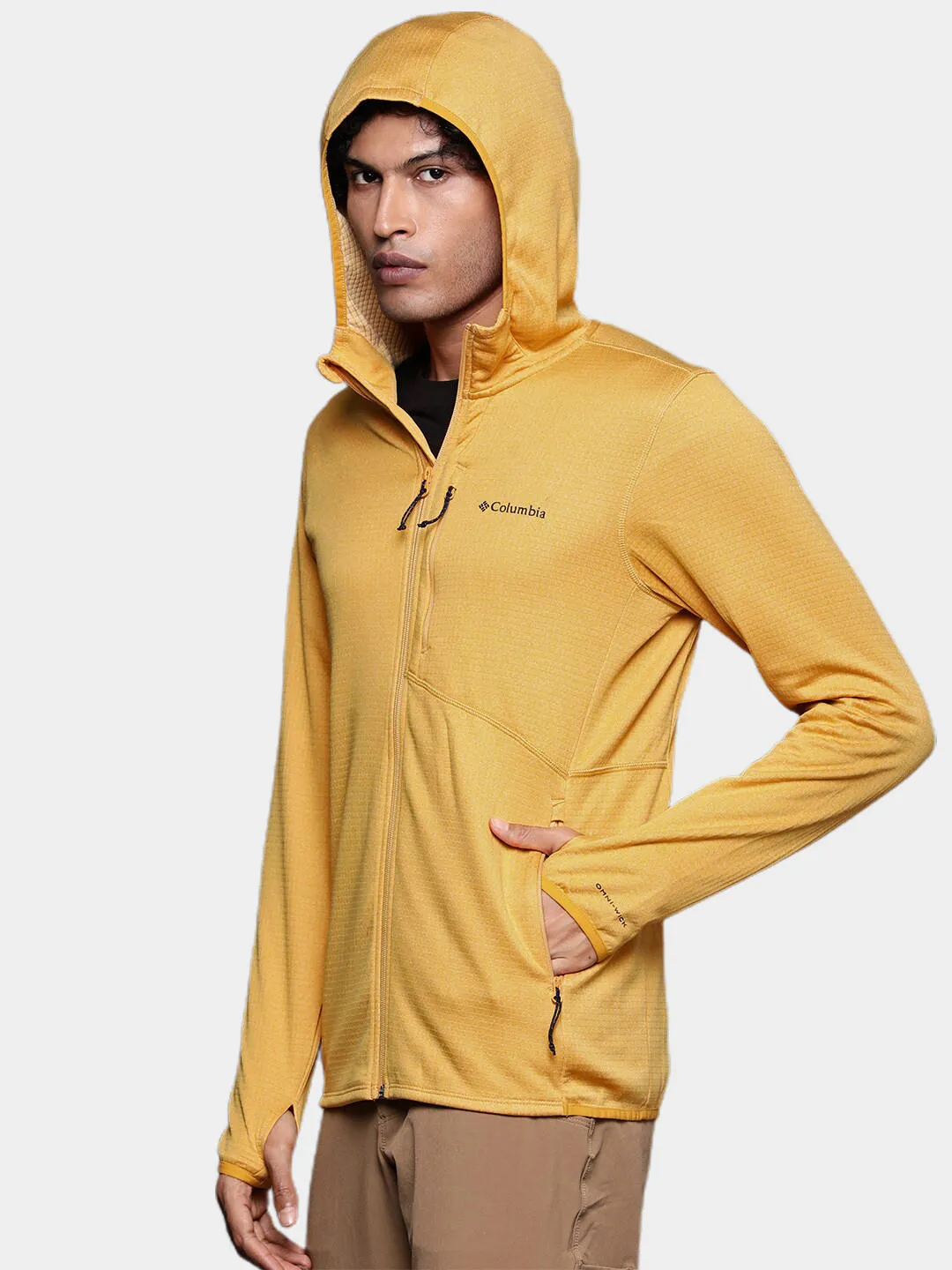 Columbia Men Yellow Omni-Wick Park View Hoodie