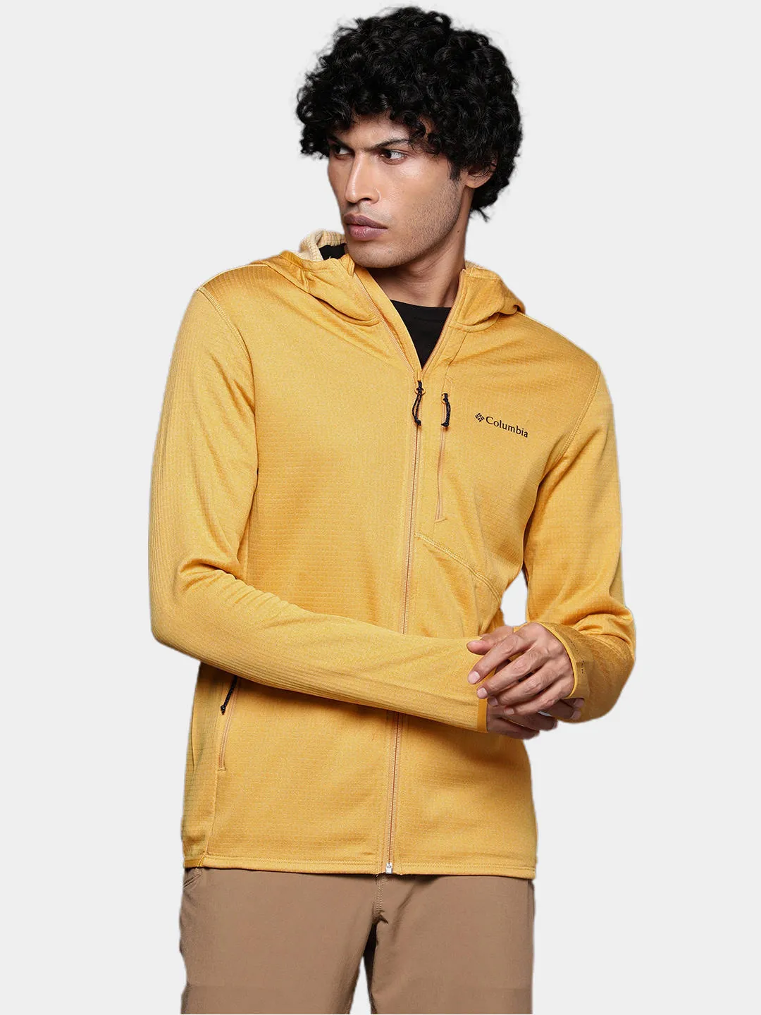 Columbia Men Yellow Omni-Wick Park View Hoodie