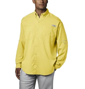 Columbia Men Yellow Omni-Wick Tamiami II Long Sleeve Shirt