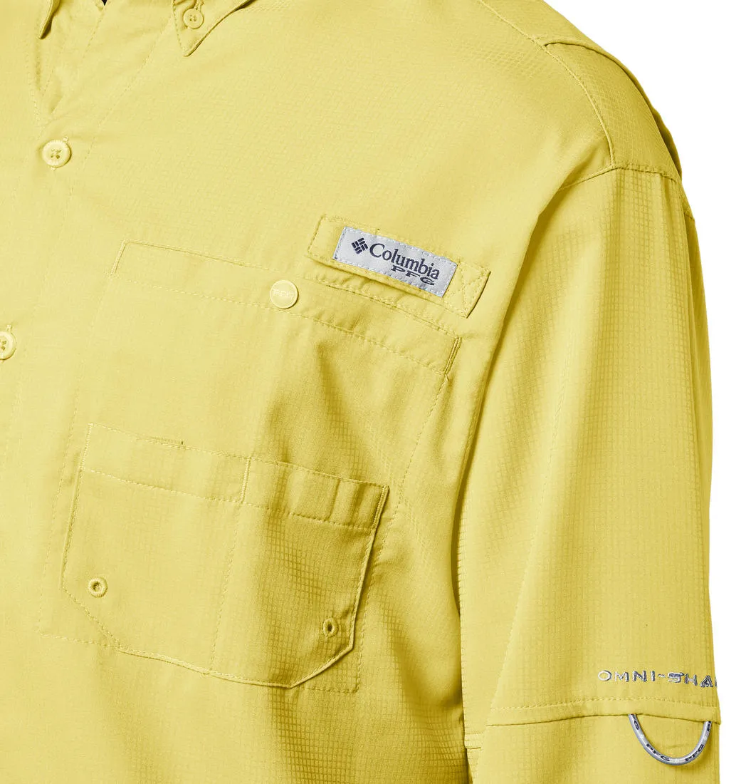 Columbia Men Yellow Omni-Wick Tamiami II Long Sleeve Shirt