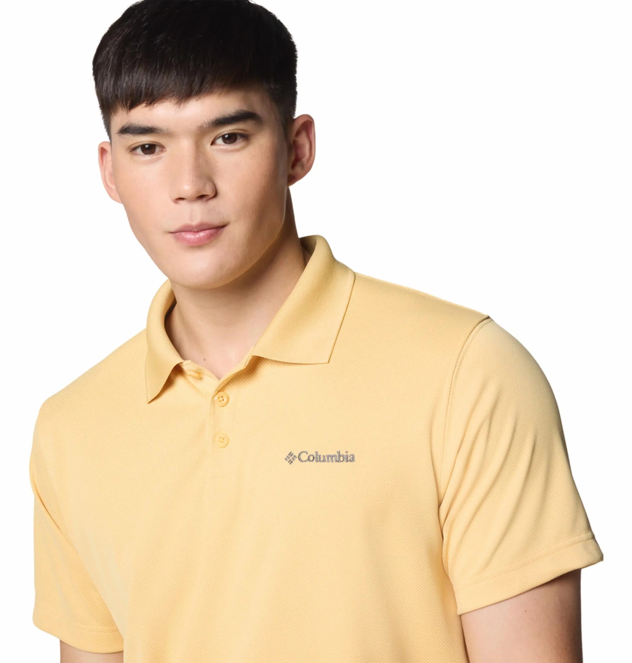 Columbia Men Yellow Omni-Wick Utilizer Polo Tshirt