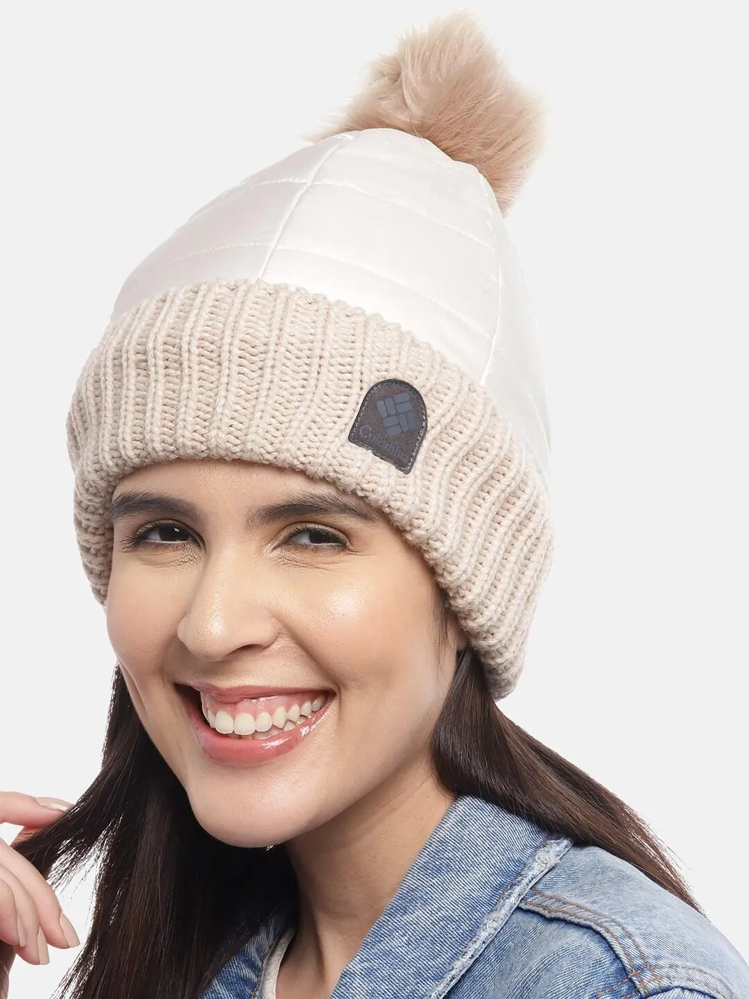 Columbia Women Beige Snow Diva Beanie