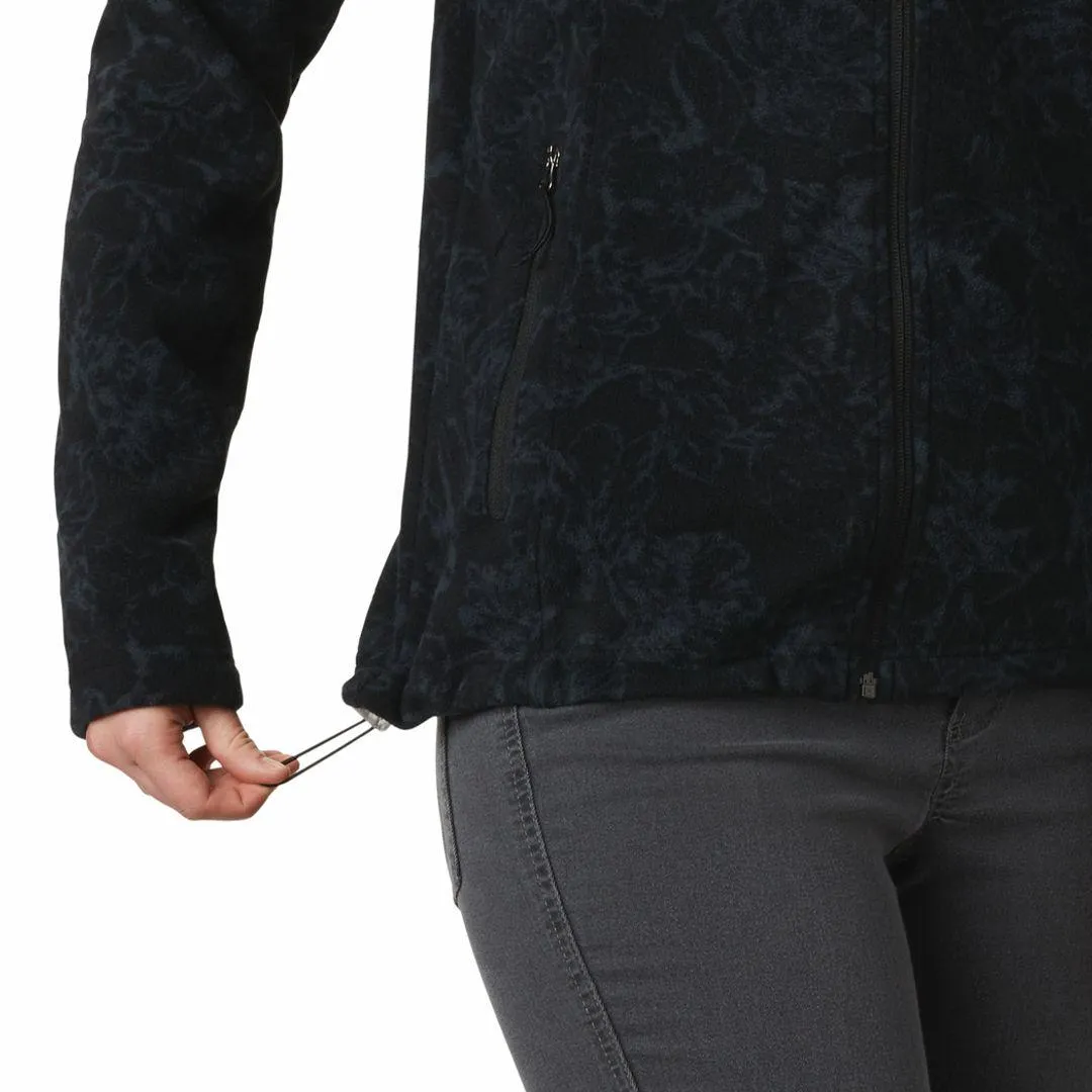 Columbia Women Black Fast Trek Printed Fleece Jacket