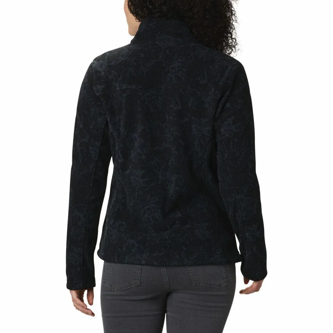 Columbia Women Black Fast Trek Printed Fleece Jacket