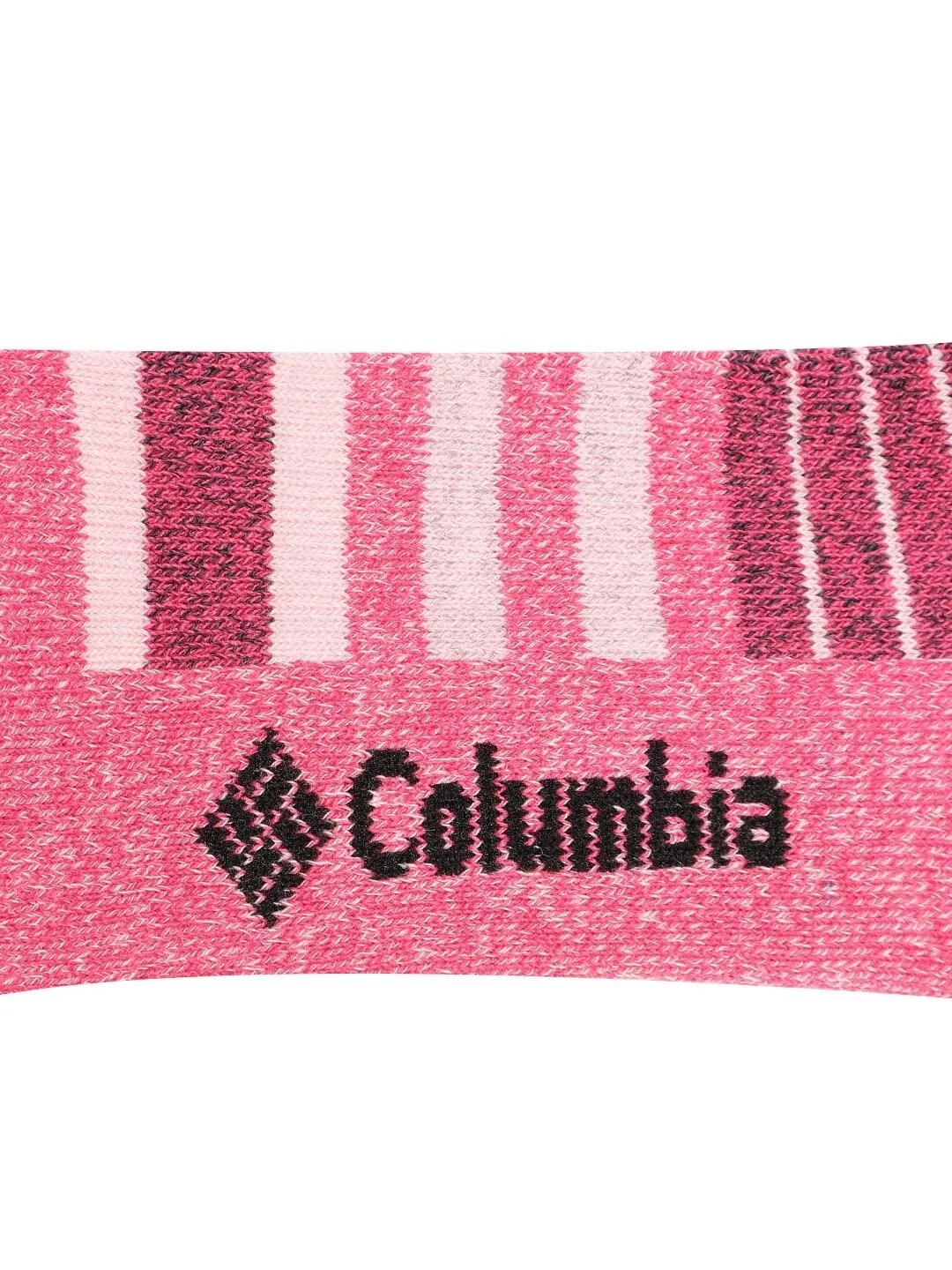 Columbia Women Black Moisture Control Stripe Crew (2 Pairs) (Non Returnable)