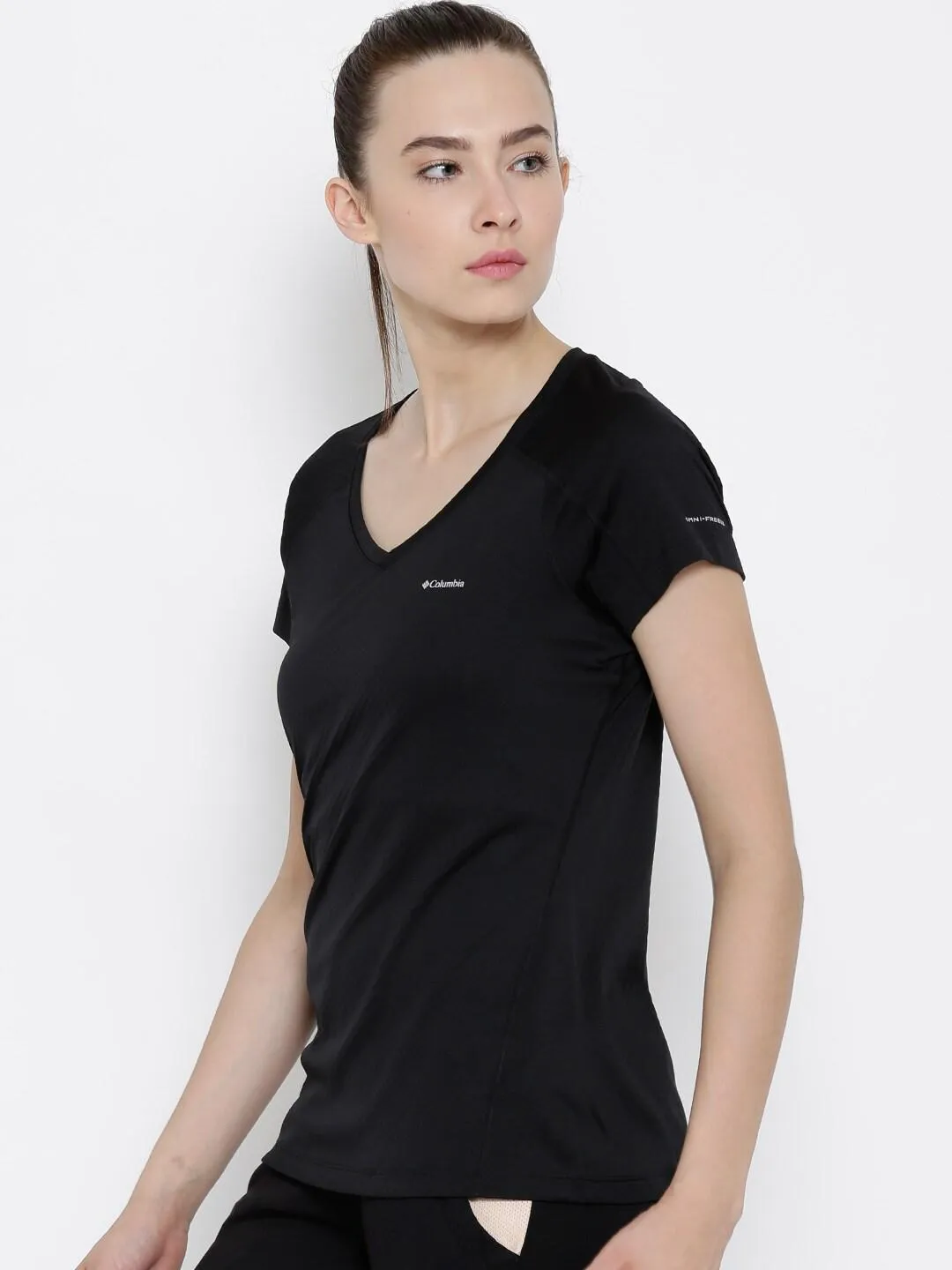 Columbia Women Black Omni-Freeze Zero Rules Tshirt