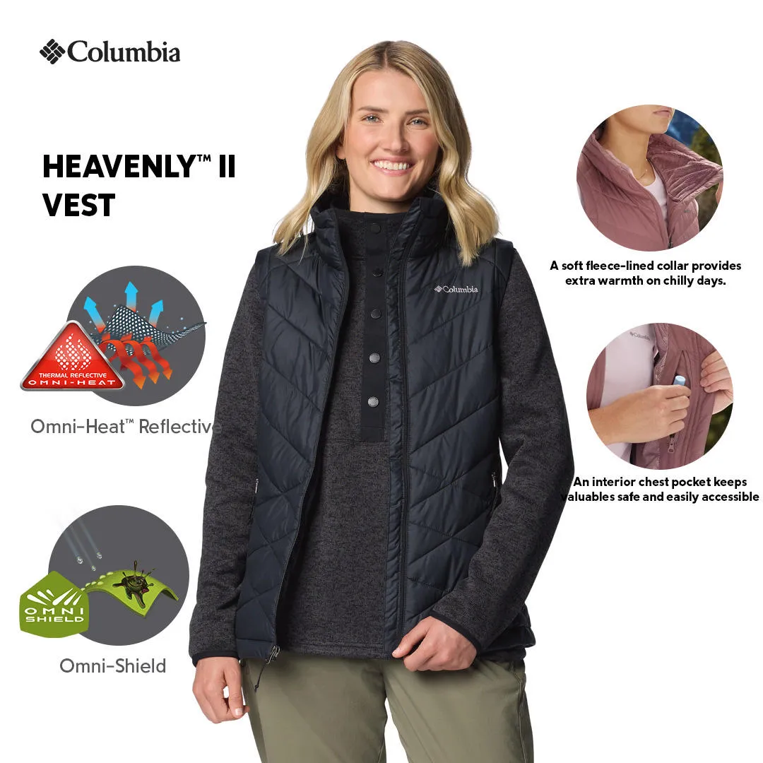 Columbia Women Black Omni-Heat Reflective Heavenly II Vest