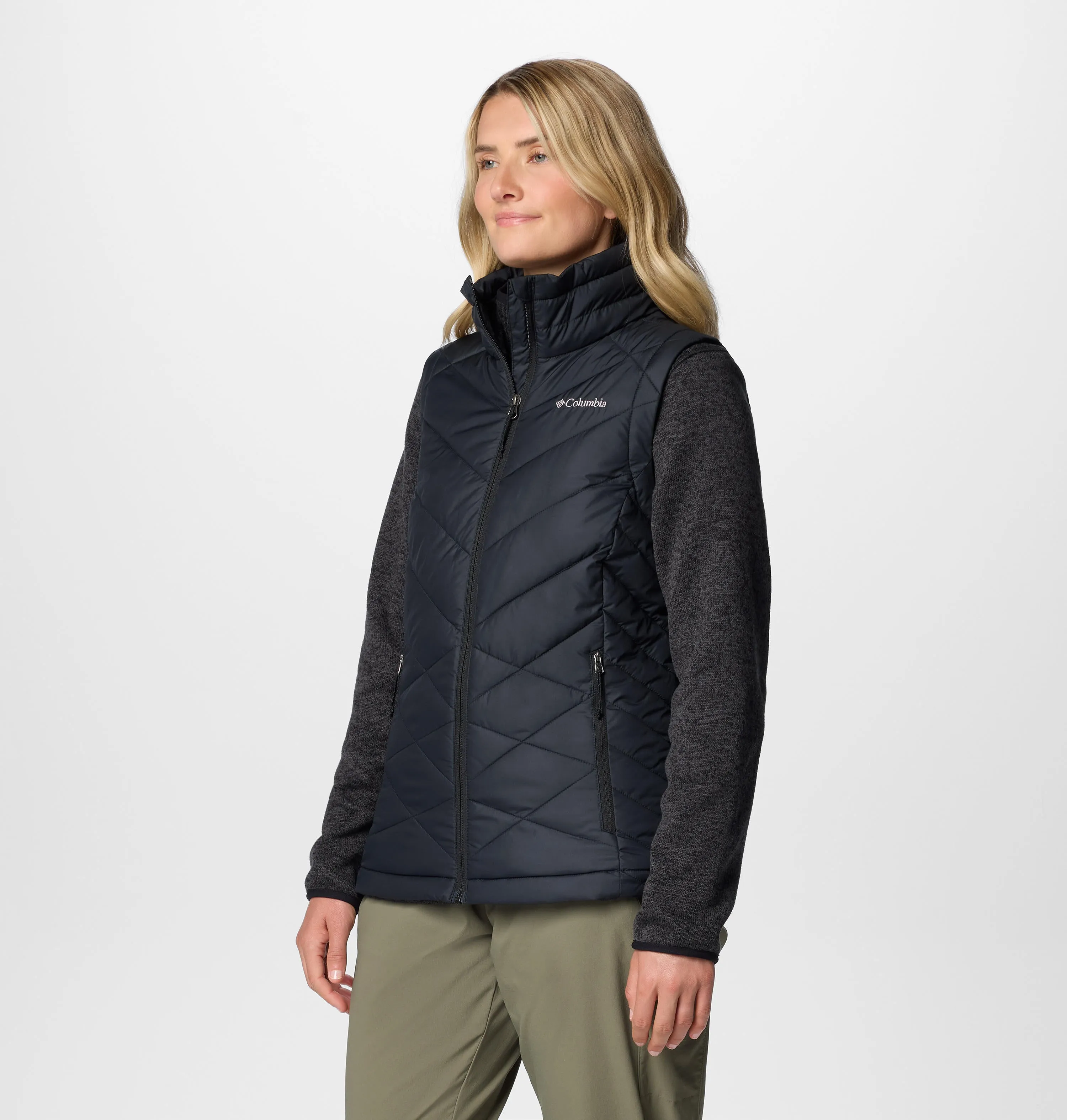 Columbia Women Black Omni-Heat Reflective Heavenly II Vest
