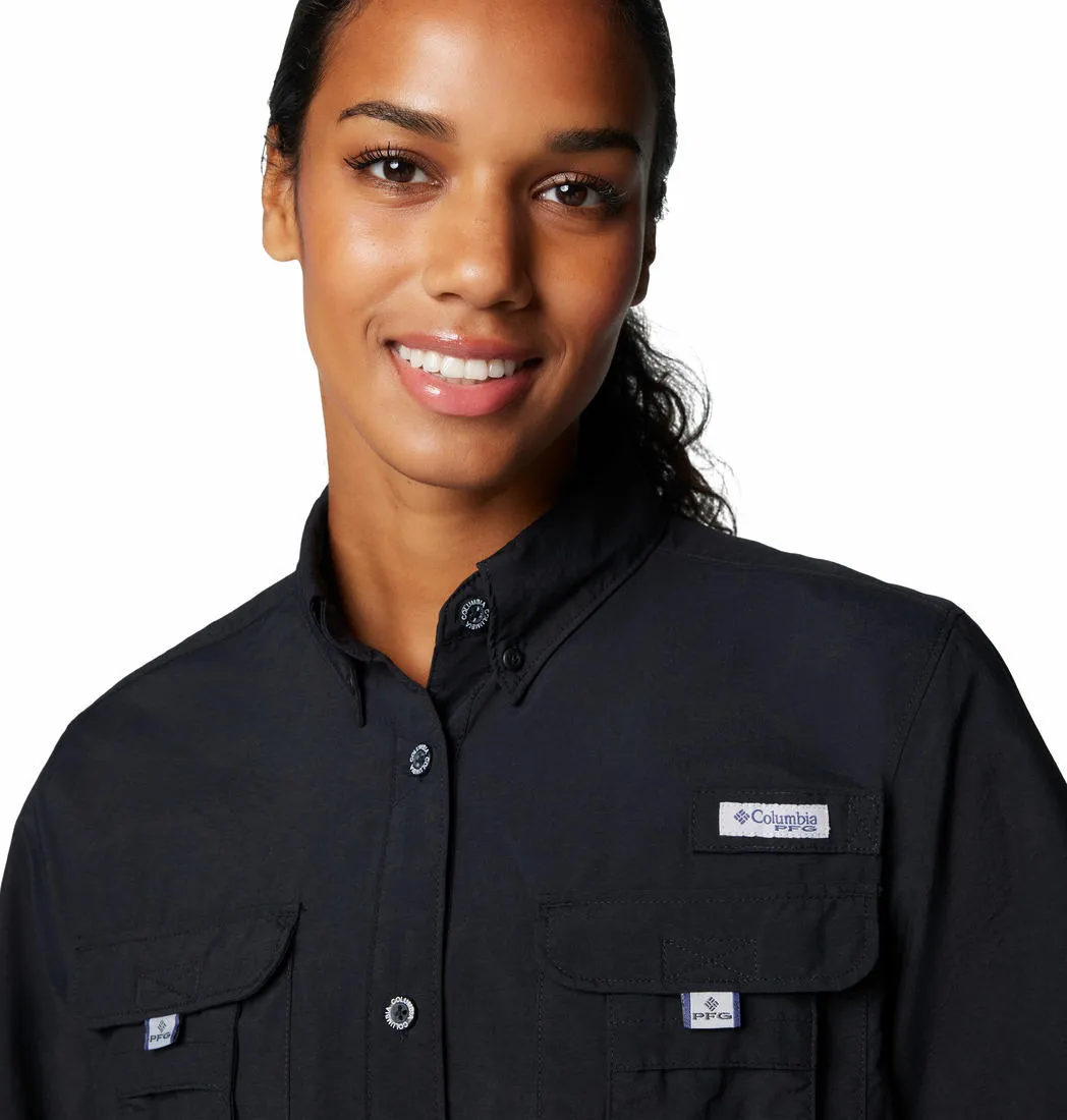 Columbia Women Black Omni-Shade Bahama II Short Sleeve Shirt