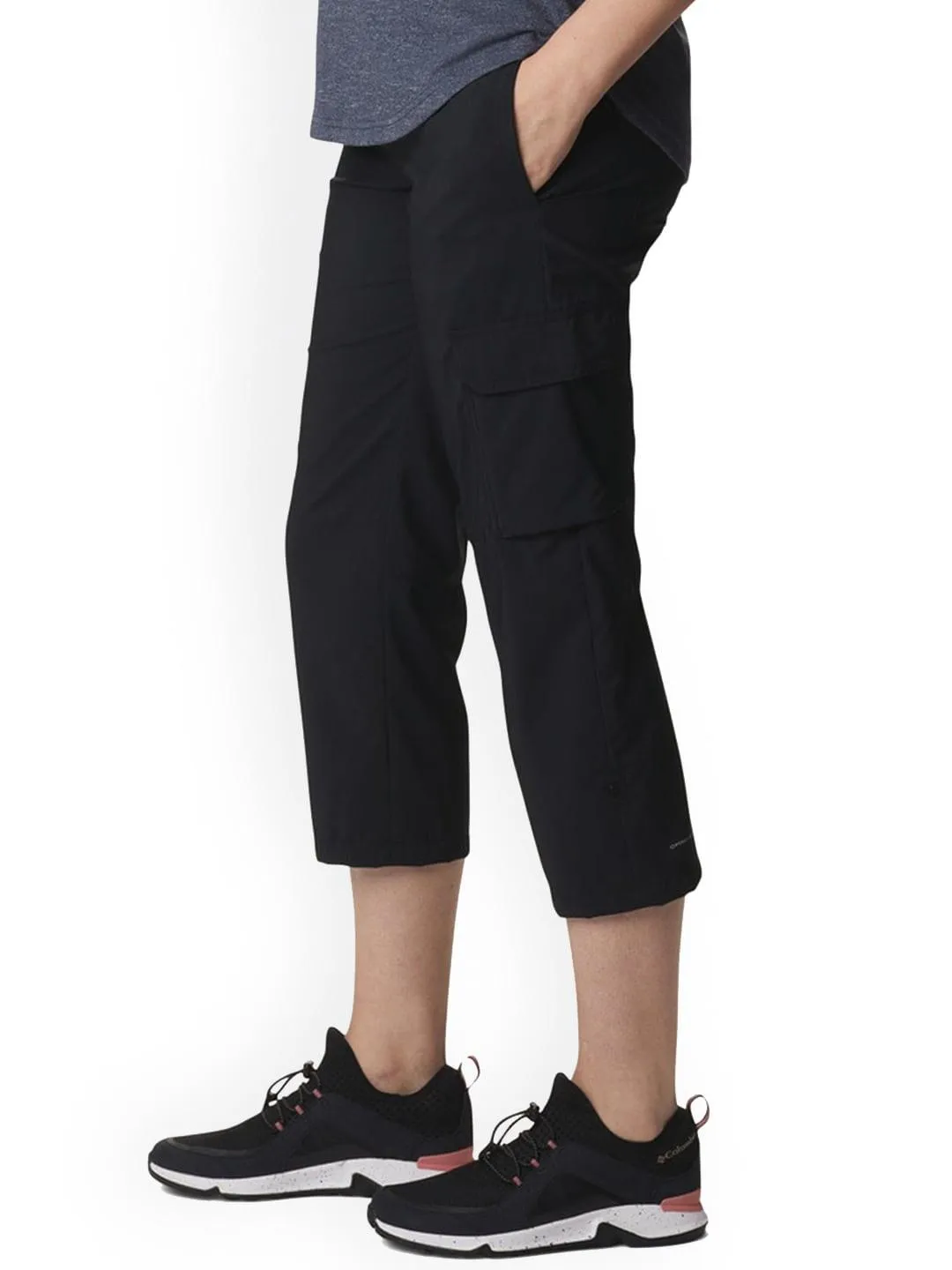 Columbia Women Black Omni-Shade Silver Ridge Utility Capri
