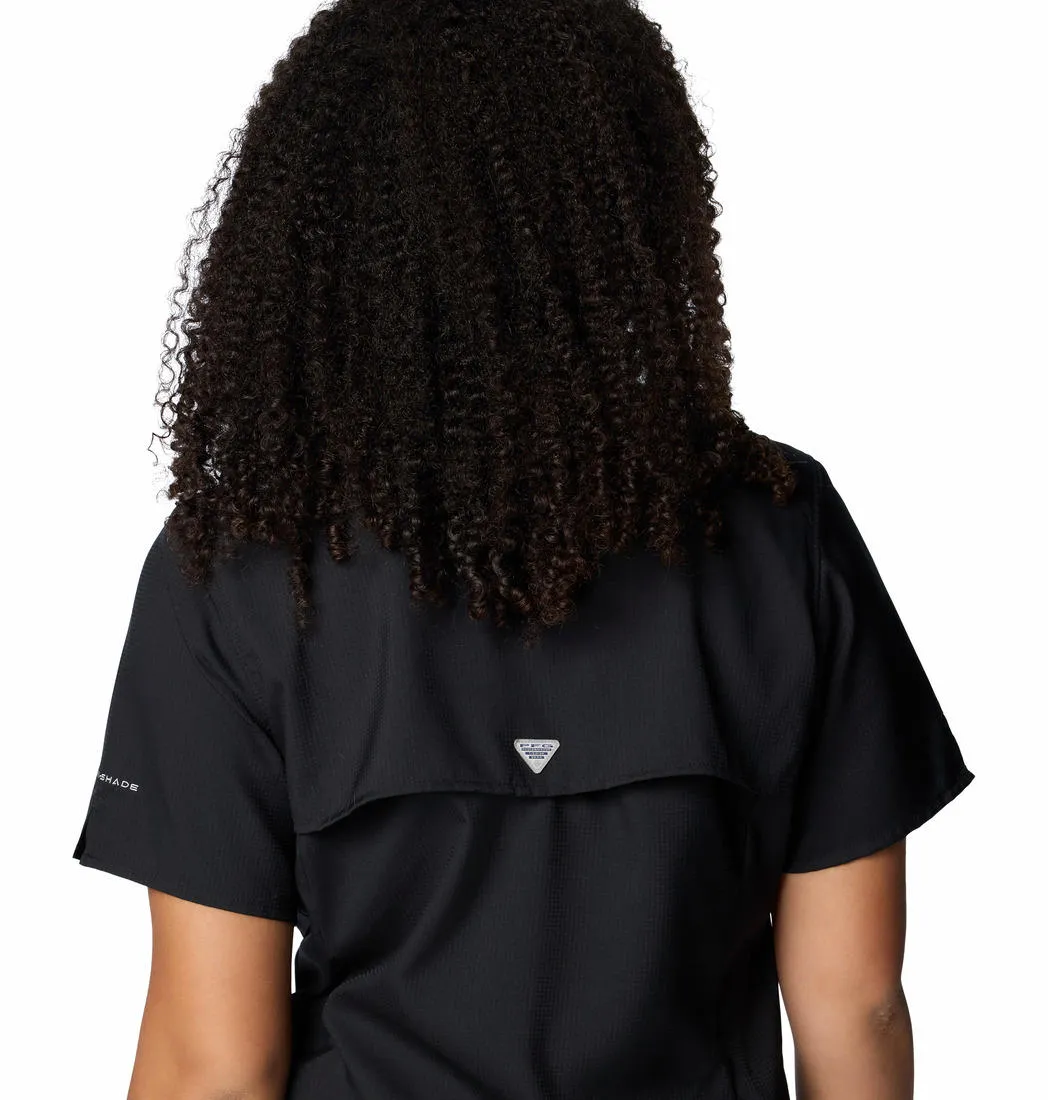 Columbia Women Black Omni-Shade Tamiami II Short Sleeve Shirt