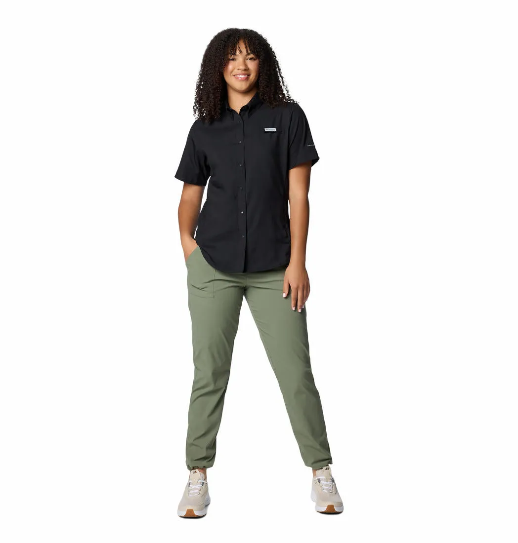 Columbia Women Black Omni-Shade Tamiami II Short Sleeve Shirt