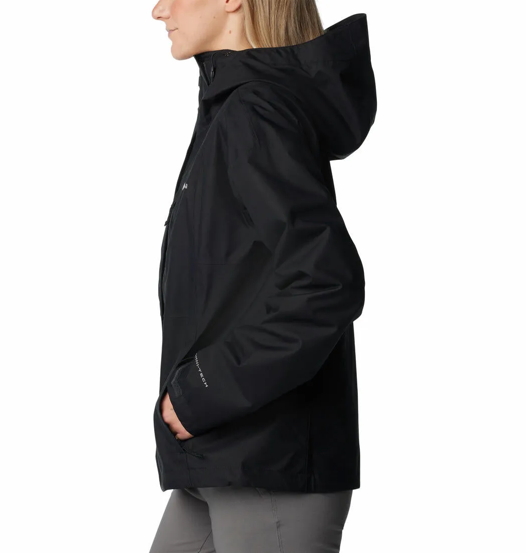 Columbia Women Black Omni-Tech Hikebound Waterproof Rain Jacket