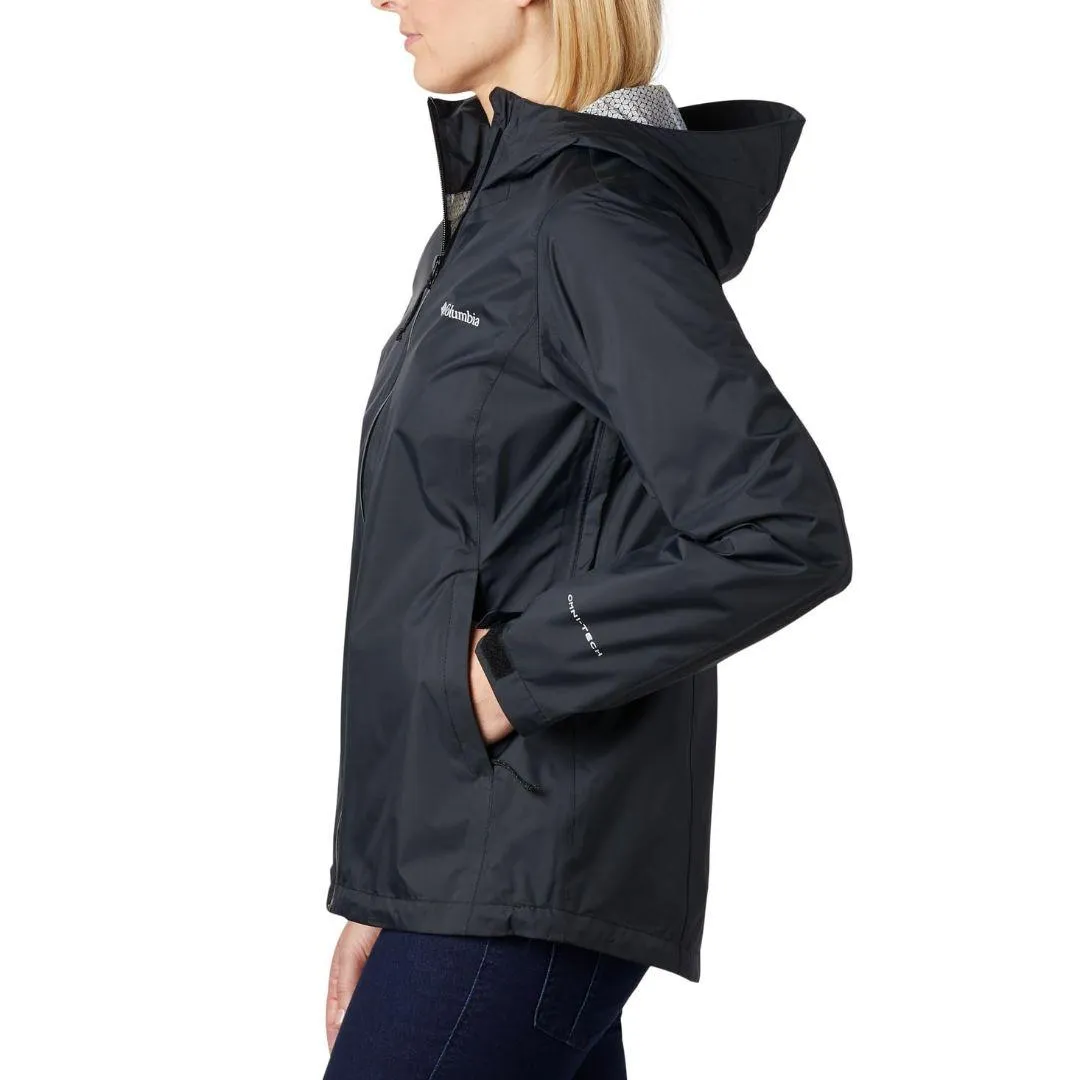 Columbia Women Black Omni-Wick EvaPOURation Waterproof Rain Jacket