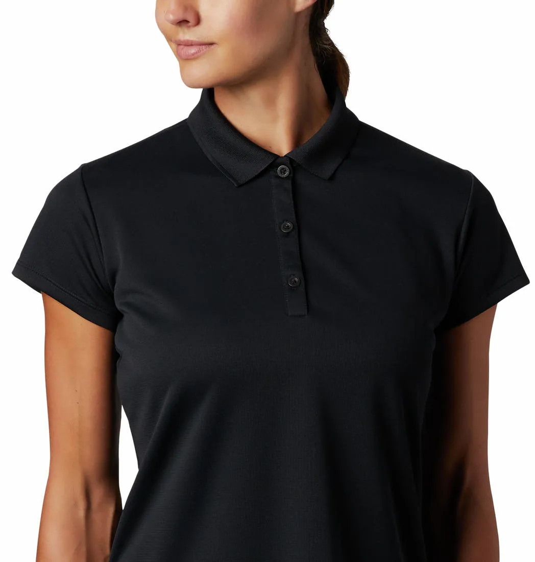 Columbia Women Black Omni-Wick Innisfree Polo Tshirt