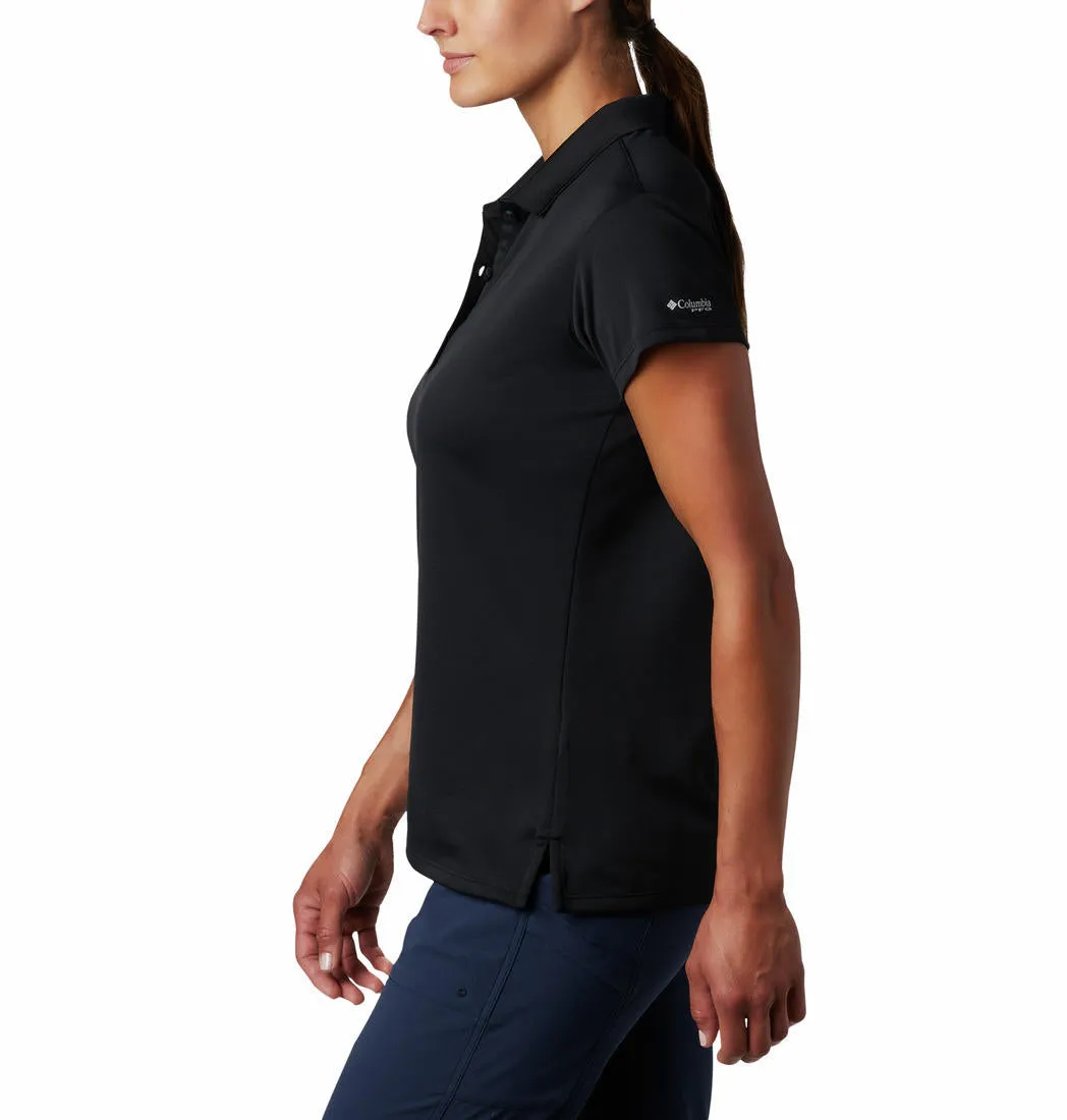 Columbia Women Black Omni-Wick Innisfree Polo Tshirt