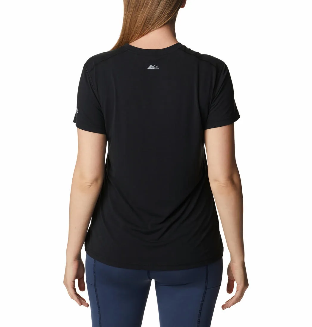 Columbia Women Black Omni-Wick W Endless Trail Running Tech Tshirt