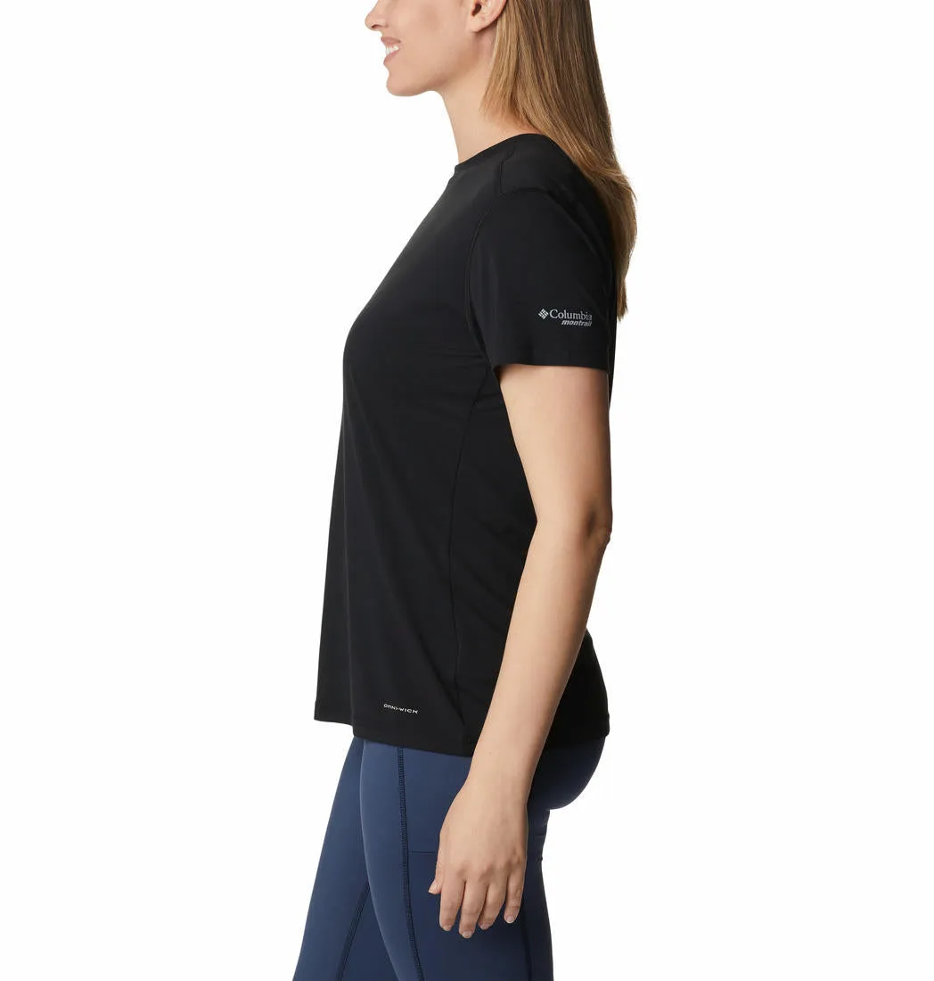 Columbia Women Black Omni-Wick W Endless Trail Running Tech Tshirt