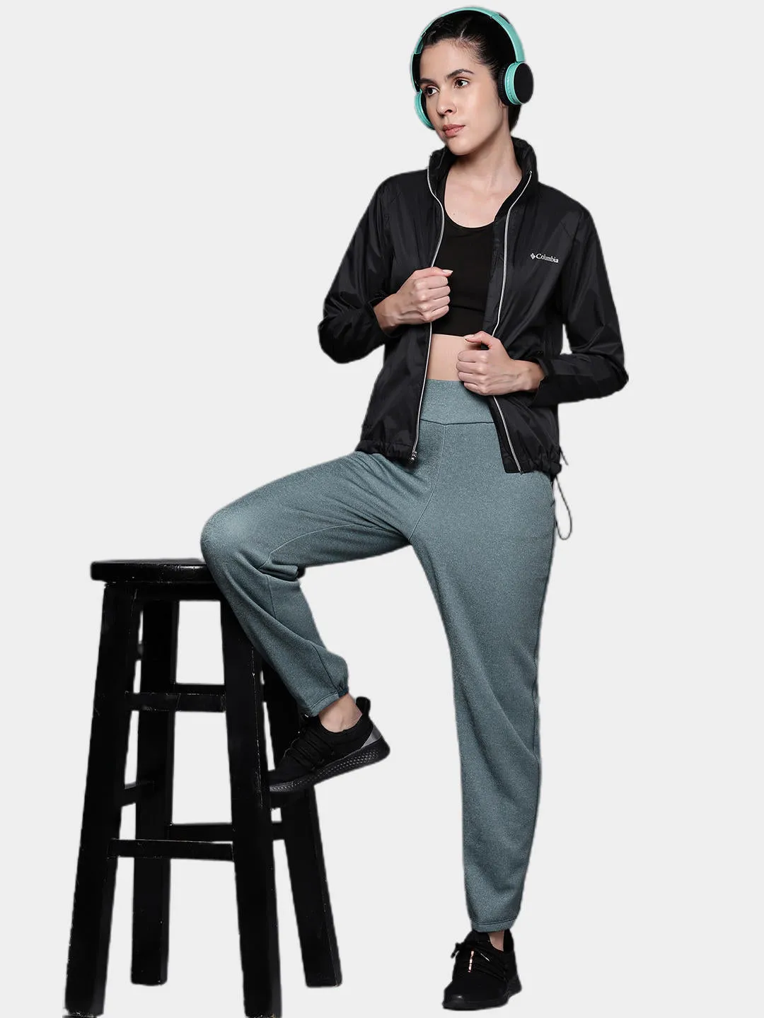 Columbia Women Black Switchback III Waterproof Rain Jacket